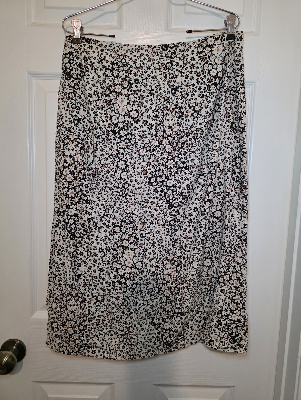 MADEWELL SIDE BUTTON  STRAIGHT MIDI SKIRT IN DAISY GROOVE  SZ 12 - Picture 7 of 12